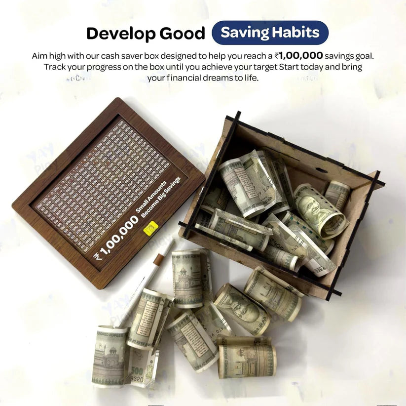 Money Saving Challenge Box (Piggy Bank)