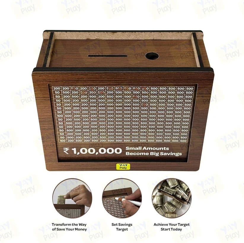 Money Saving Challenge Box (Piggy Bank)